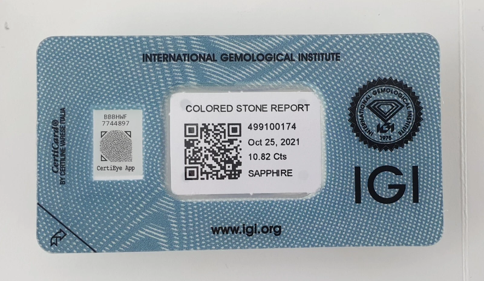 Natürlicher Saphir 10,82 ct – IGI – Bild 4