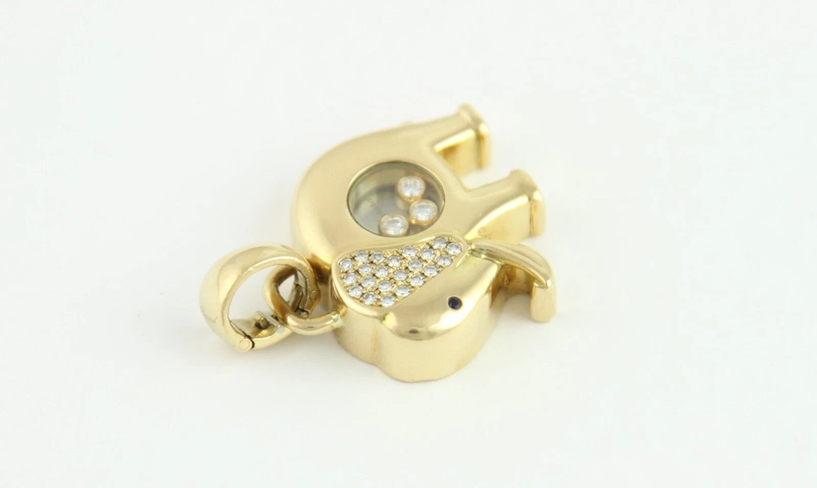 Chopard Happy Diamonds Elefanten-Anhänger aus 750 Gelbgold – Bild 11