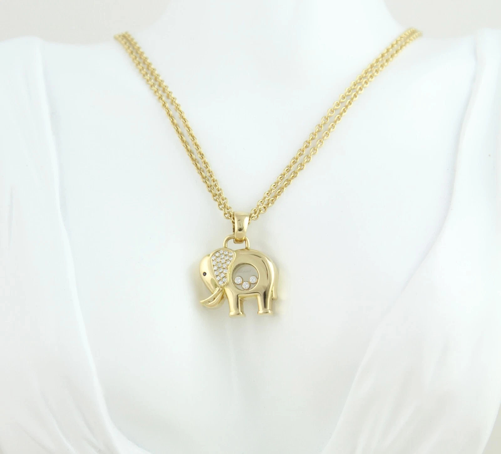 Chopard Happy Diamonds Elefanten-Anhänger aus 750 Gelbgold – Bild 13