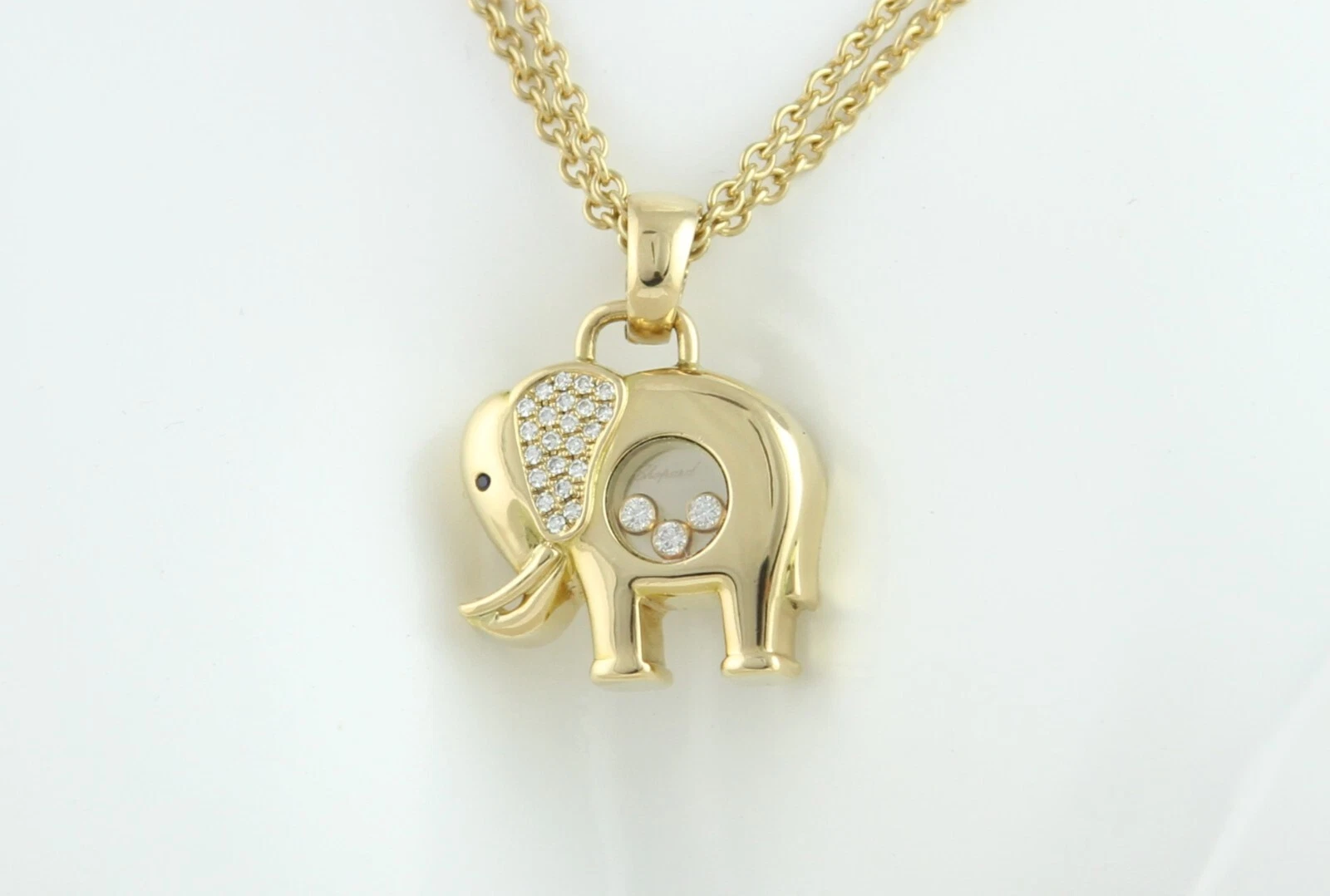 Chopard Happy Diamonds Elefanten-Anhänger aus 750 Gelbgold – Bild 17