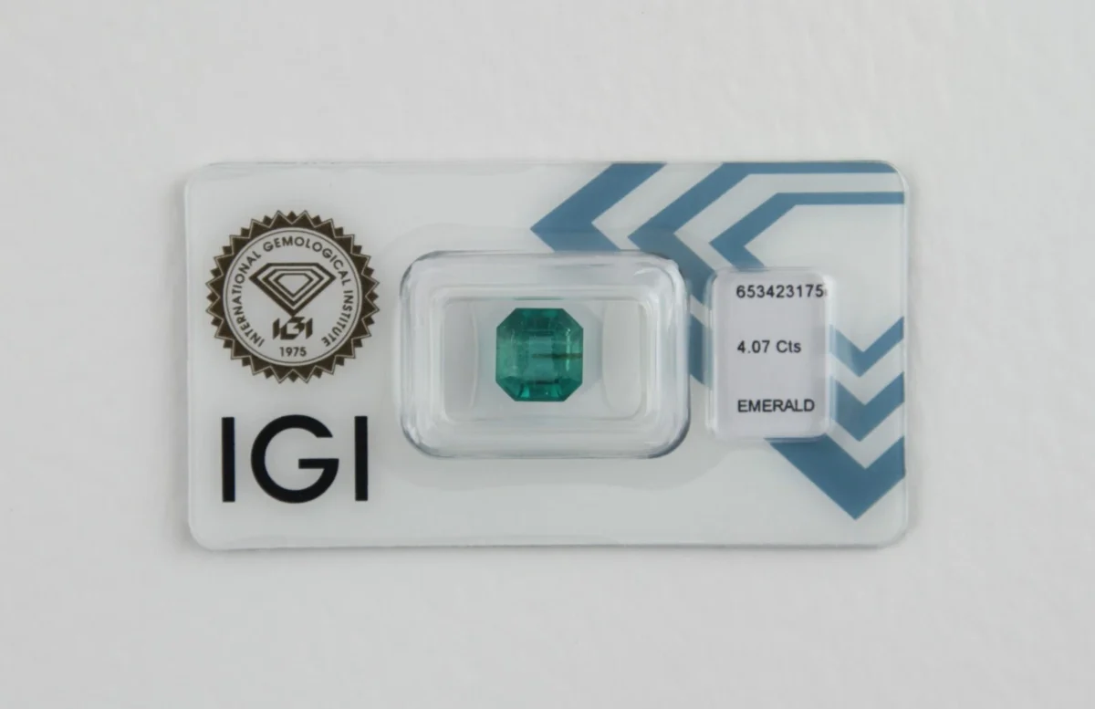 Natürlicher Smaragd 4,07 ct – IGI Antwerpen