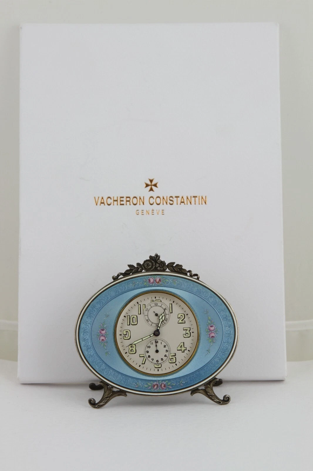 Vacheron Constantin Art-Déco-Reisewecker aus 935 Silber, ca. 1928