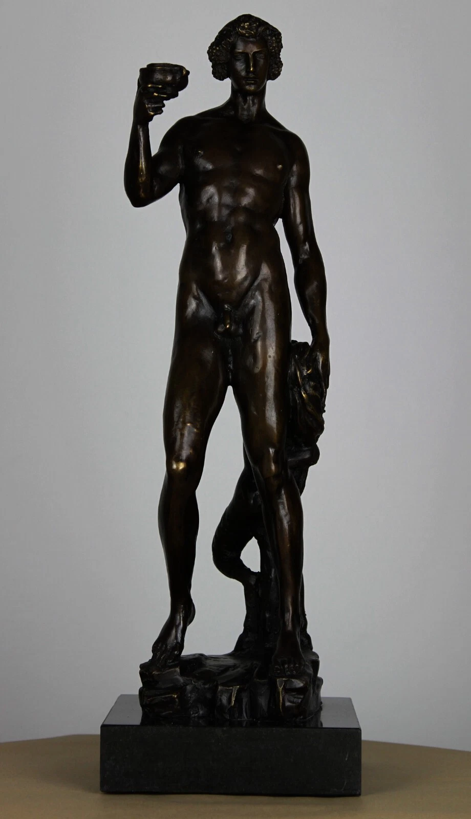 Bronze-Skulptur nach Jewgeni Lancere – Bacchus, ca. 50 cm – Bild 9