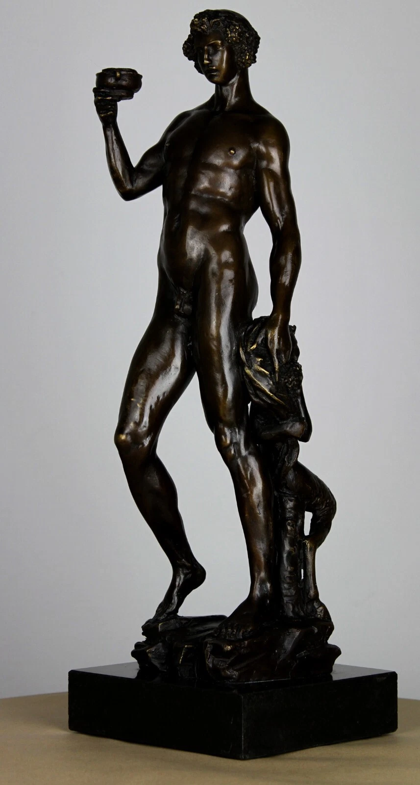Bronze-Skulptur nach Jewgeni Lancere – Bacchus, ca. 50 cm